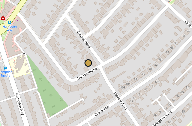 Map of 15 Cowper Road, Barnet