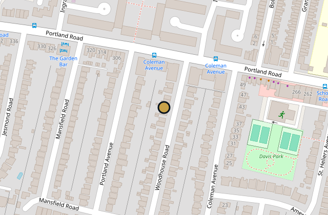 Map of 40 Woodhouse Road, Brighton and Hove