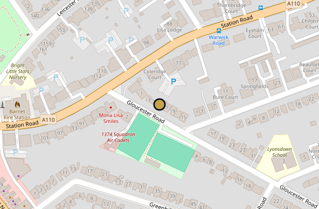 Map of 5 Gloucester Road, Barnet