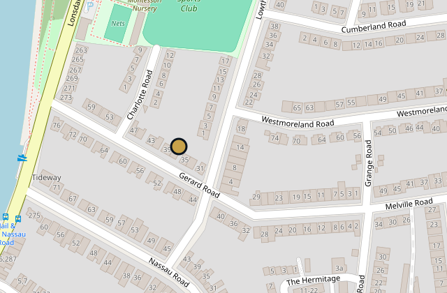 Map of 37 Gerard Road, Richmond