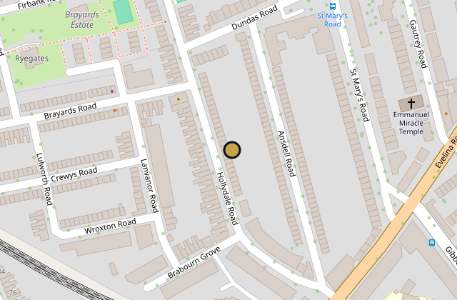 Map of 144 Hollydale Road, Southwark