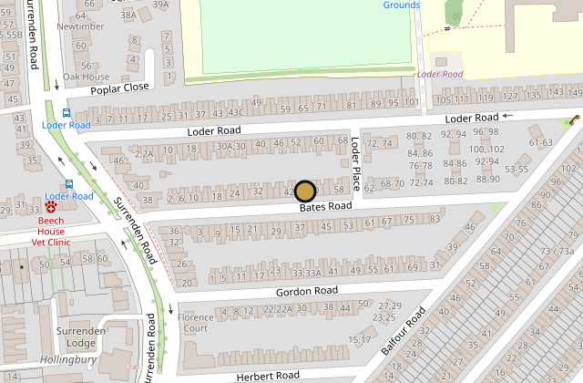 Map of 48 Bates Road, Brighton and Hove