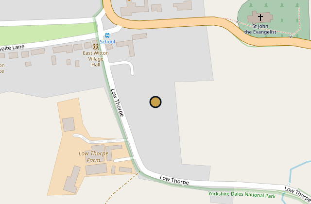 Map of Meadow Cottage, Low Thorpe, North Yorkshire