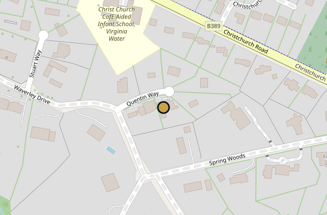 Map of Oakwood, Quentin Way, Runnymede