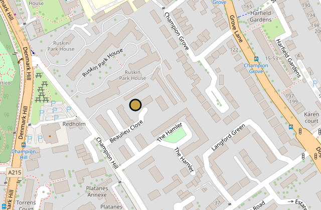 Map of 13 Beaulieu Close, Southwark